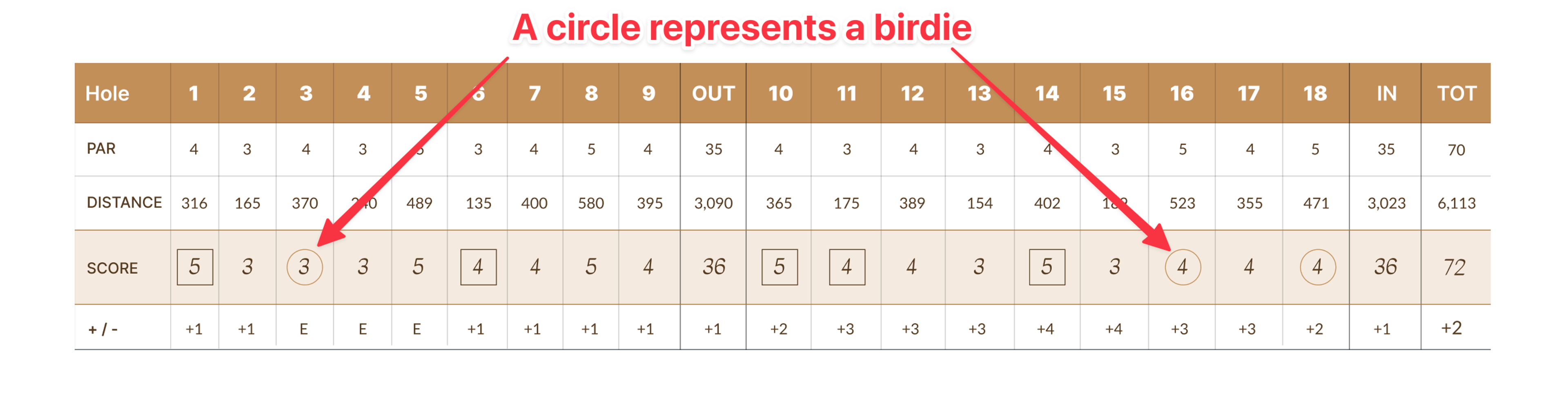 Golf Scorecard Symbols: How to Mark a Birdie
