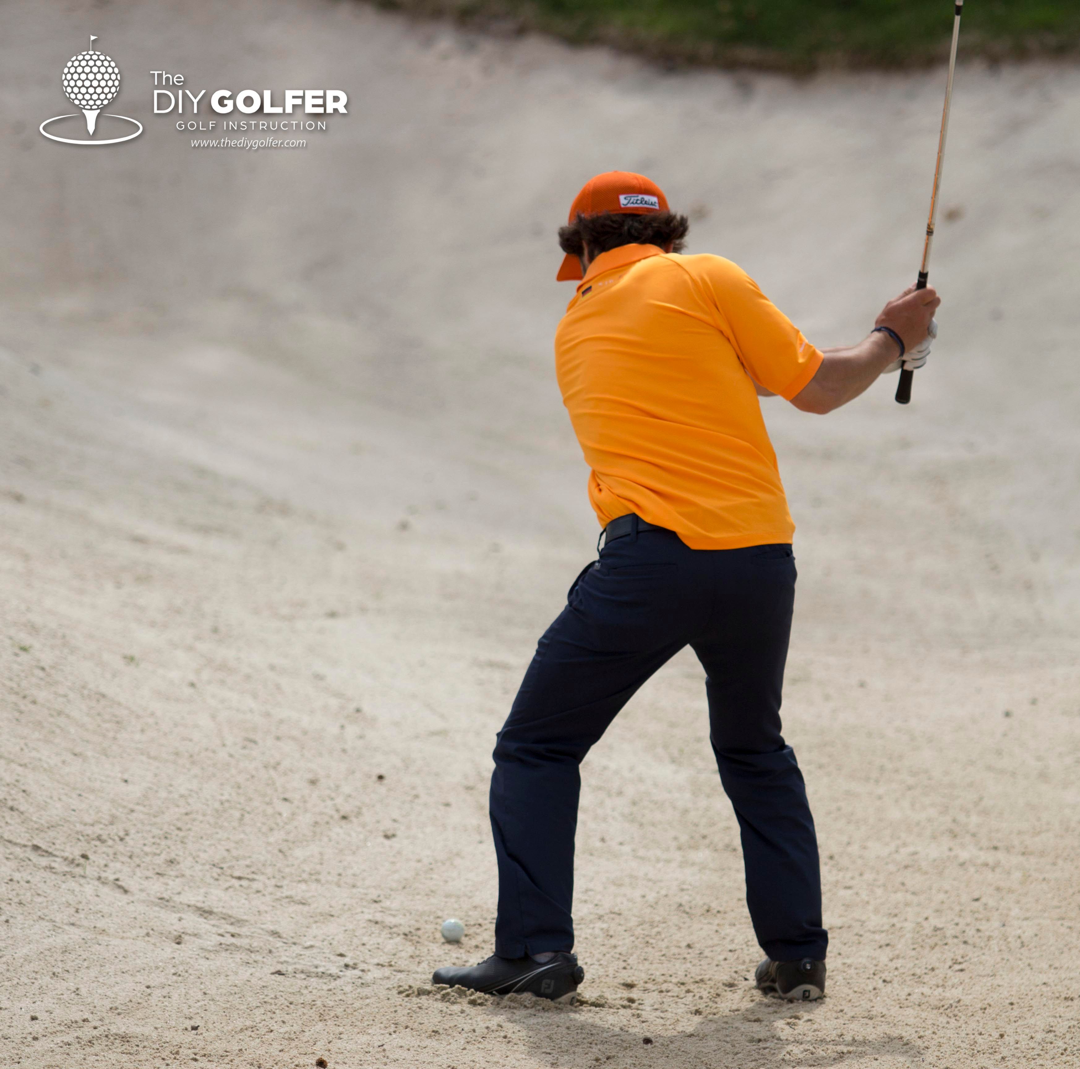 Golf Sand Trap Photo: Backswing