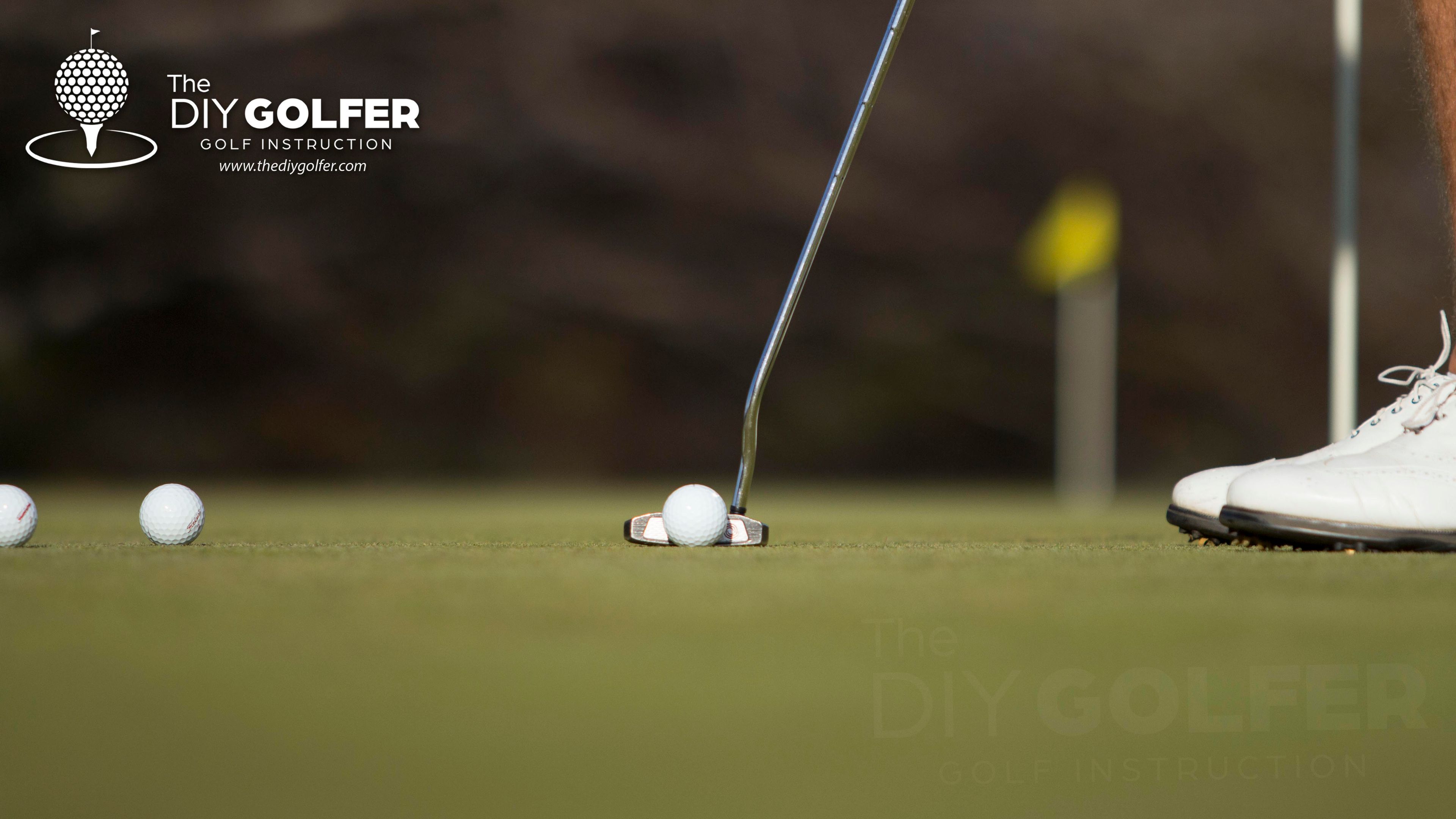 High Definition Golf Putting Photo: Preparing to Hit Putt