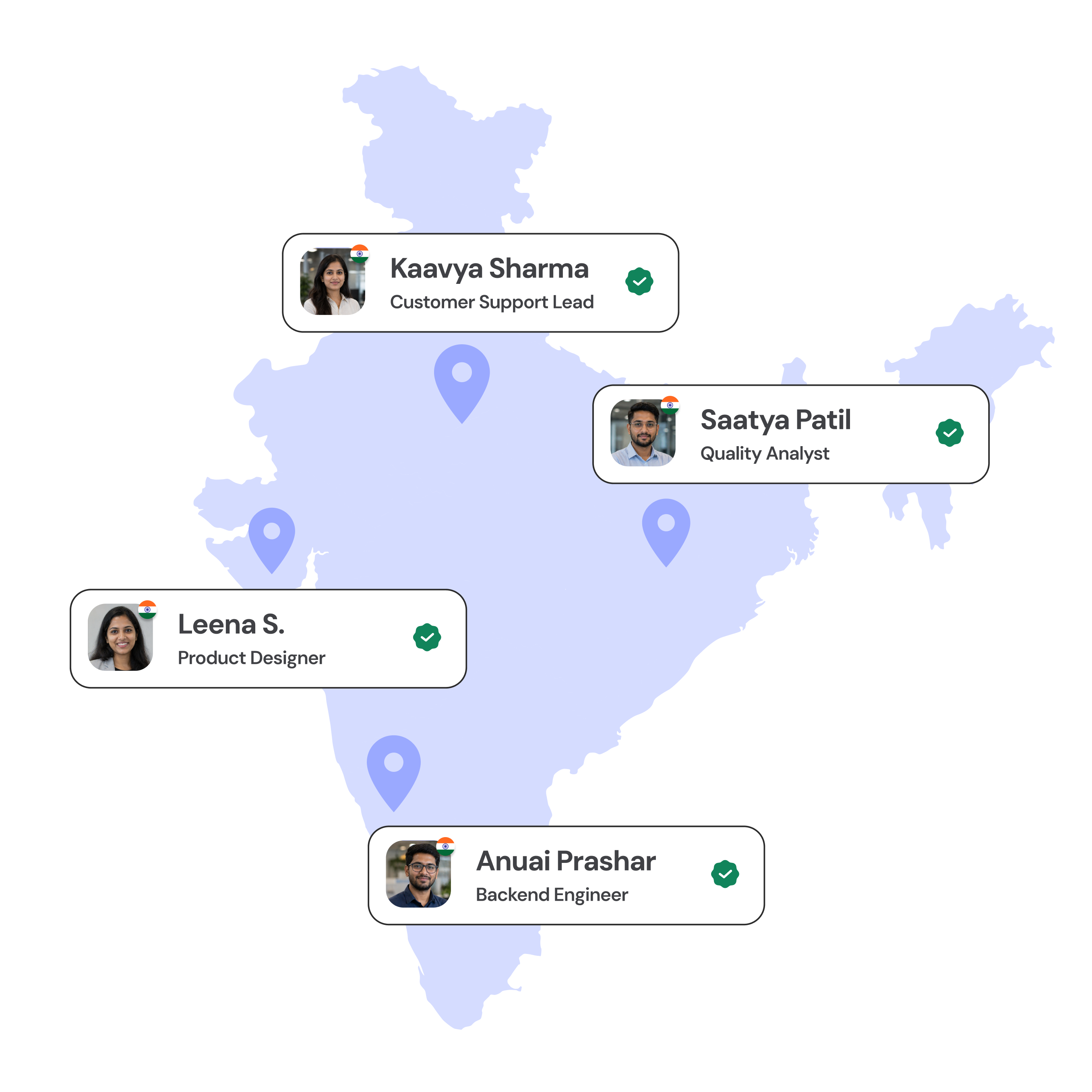 Map of India showing Wisemonk's talent reach