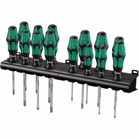 Wera Kraftform Big Pack 300 screwdriver set with wall holder