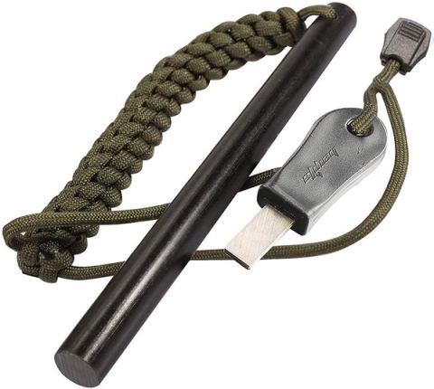 Bayite 1/2 x 6 inch bare ferrocerium rod with lanyard hole