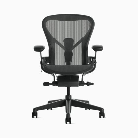 Herman Miller Aeron Remastered: ergonomic graphite mesh office chair