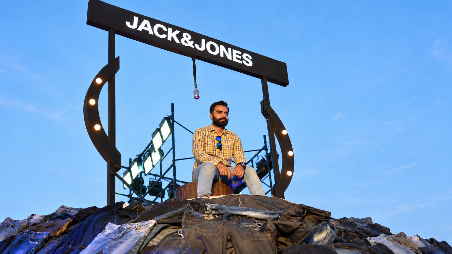 A Summit Built Of Jeans — production still