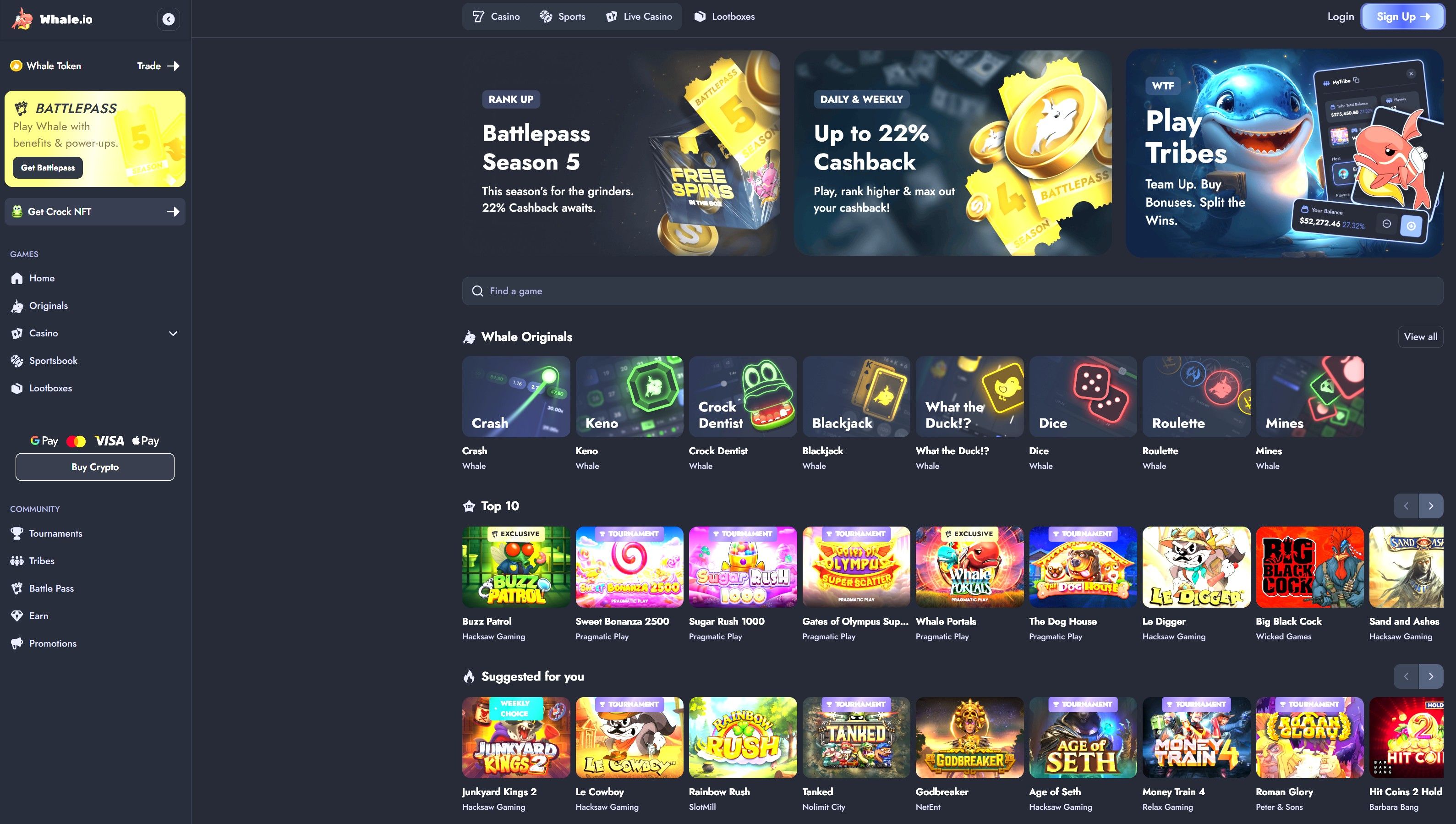 Whale.io lobby