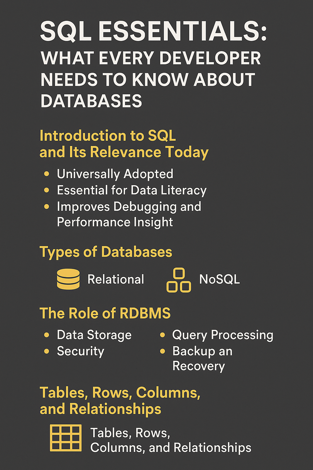 SQL Essentials: What Every Developer Needs to Know About Databases