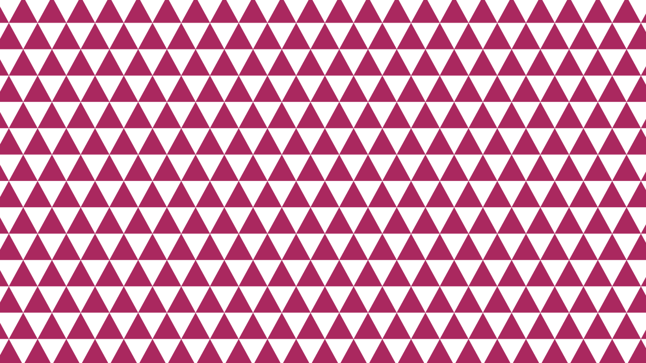 A seamless pattern of magenta triangles on a white background.