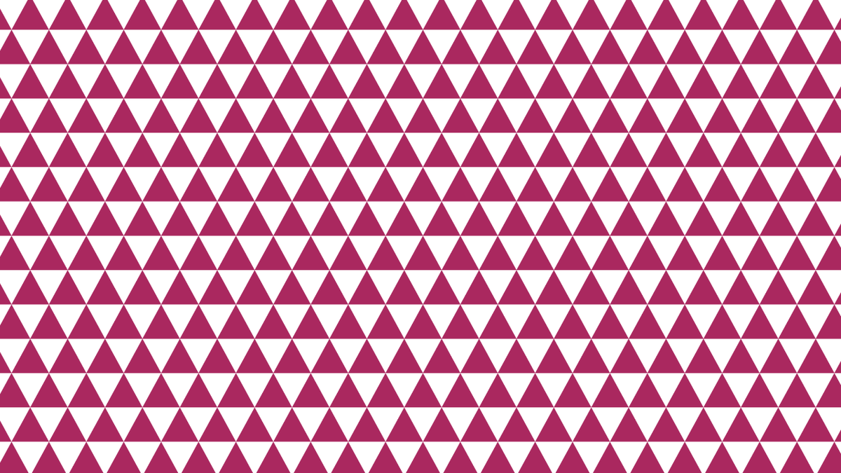 A seamless pattern of magenta triangles on a white background.