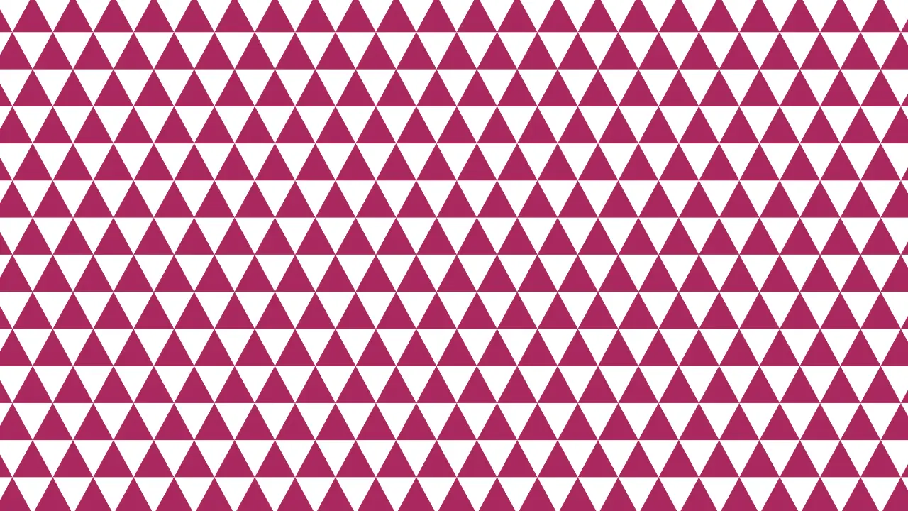 A seamless pattern of magenta triangles on a white background.
