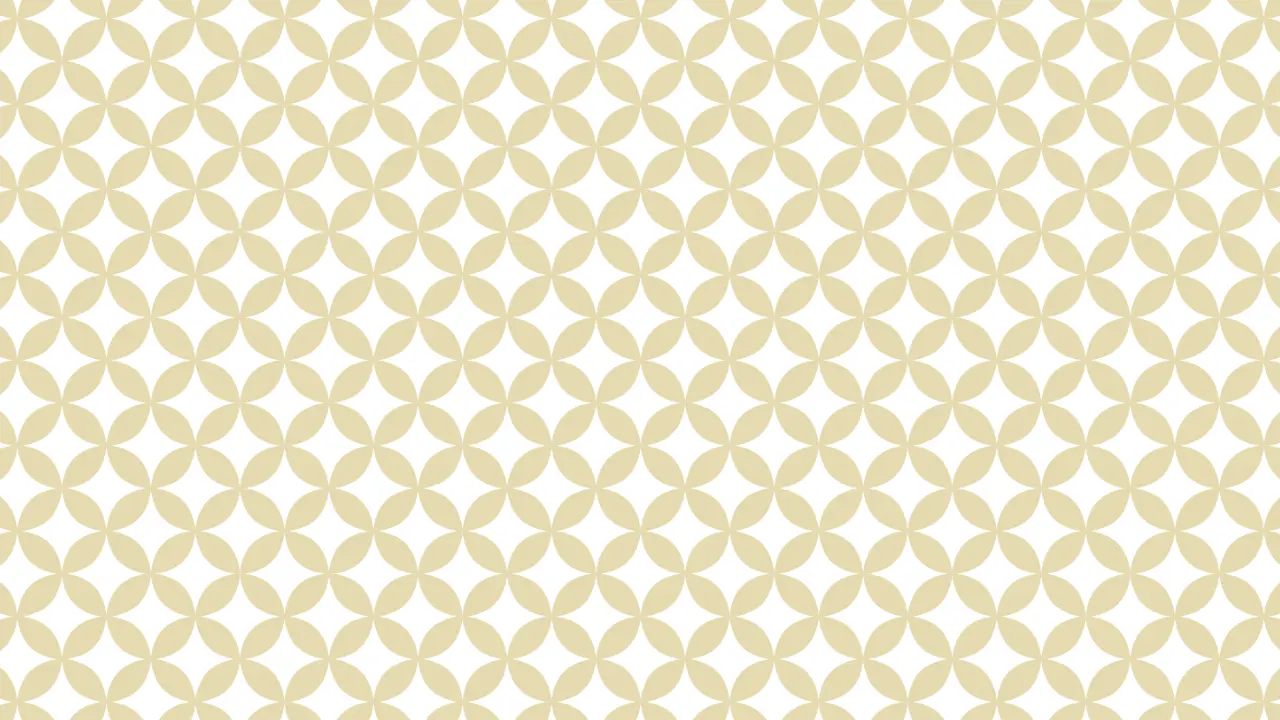 Seamless pattern of light gold petal shapes on a white background.