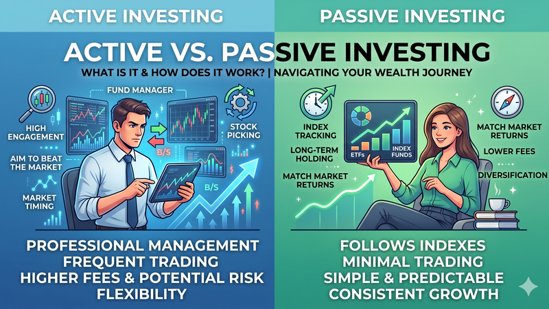 Featured image for: Difference Between Active and Passive Investing  