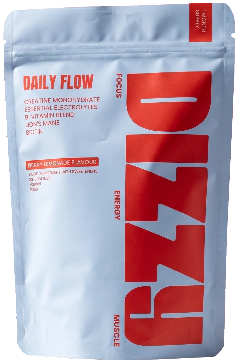 DIZZY Daily Flow creatine and electrolytes pouch
