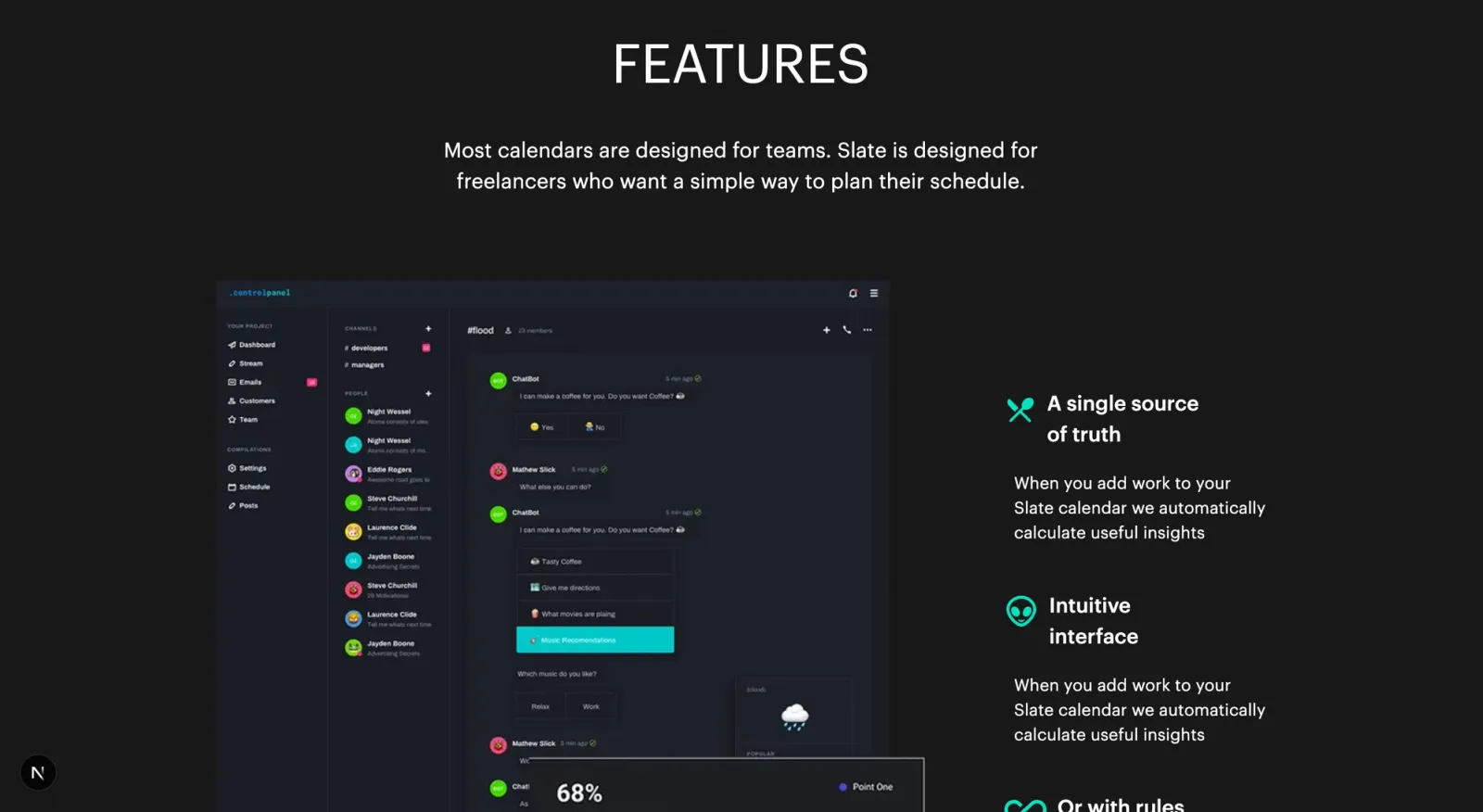 Figma Land : Slate Landing Page screenshot 2