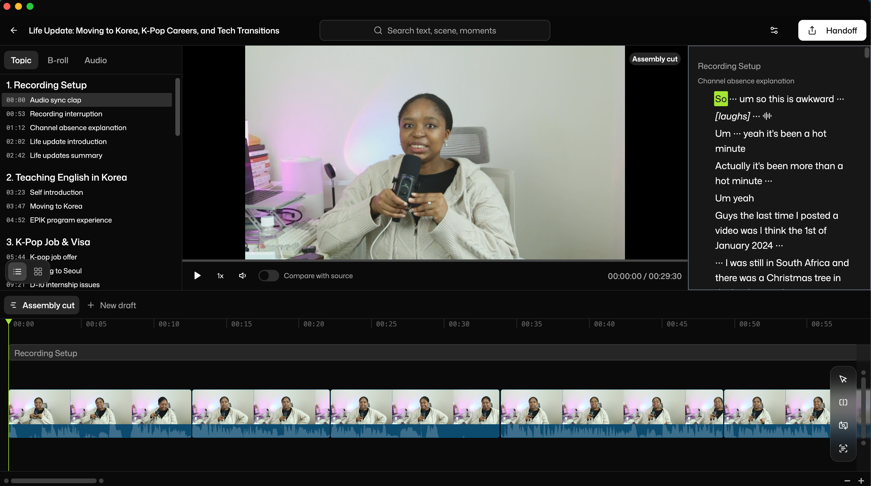 content creation ai tool for longform video selects by cutback