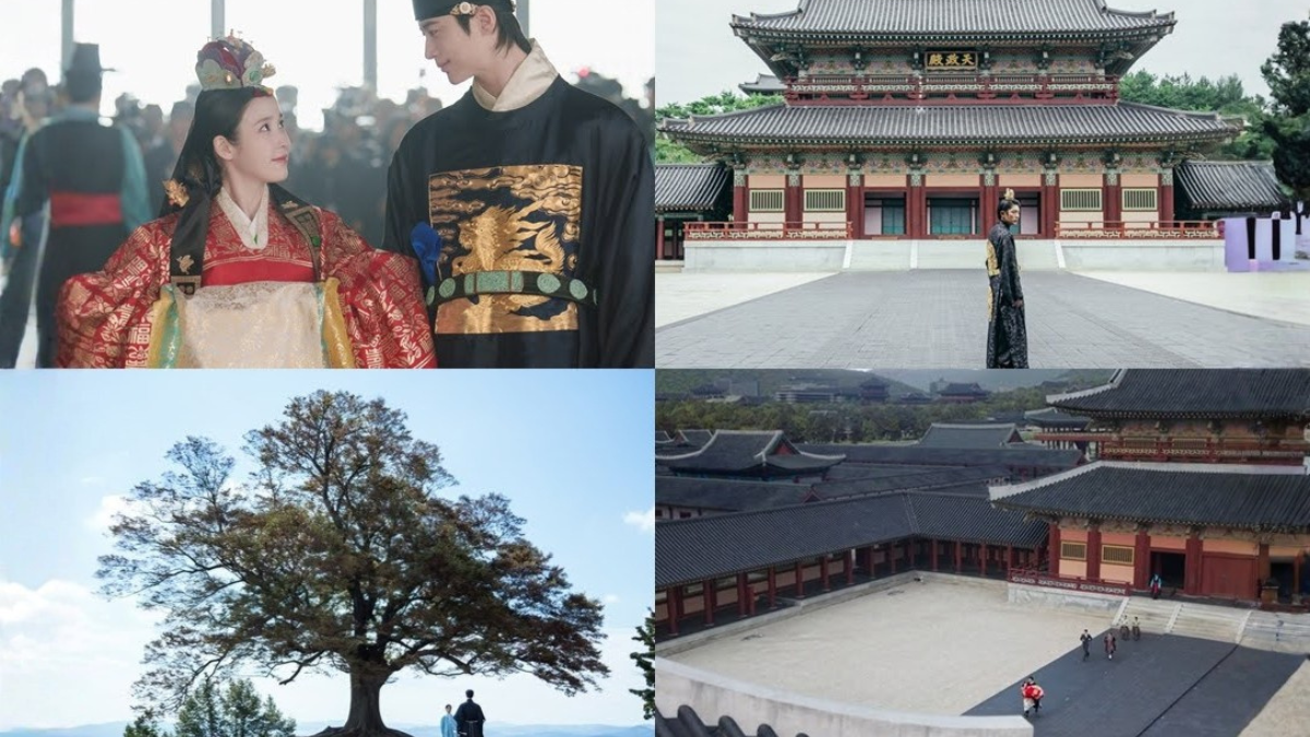scenes from kdramas perfect crown, moon lovers scarlet ryo, and alchemy of souls shot in Buyeo - a local county in Korea great for travel