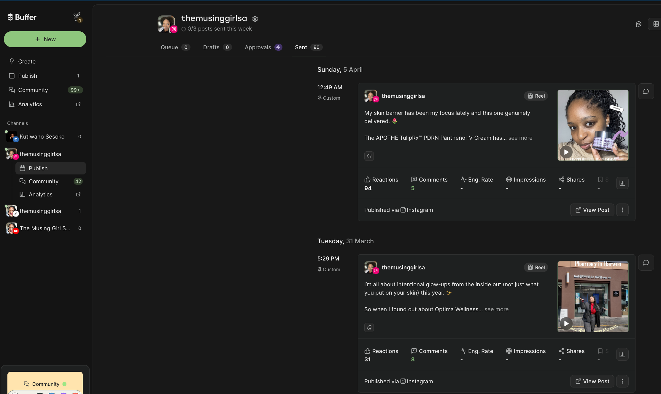 content creation tool buffer for automated social media posting and scheduling
