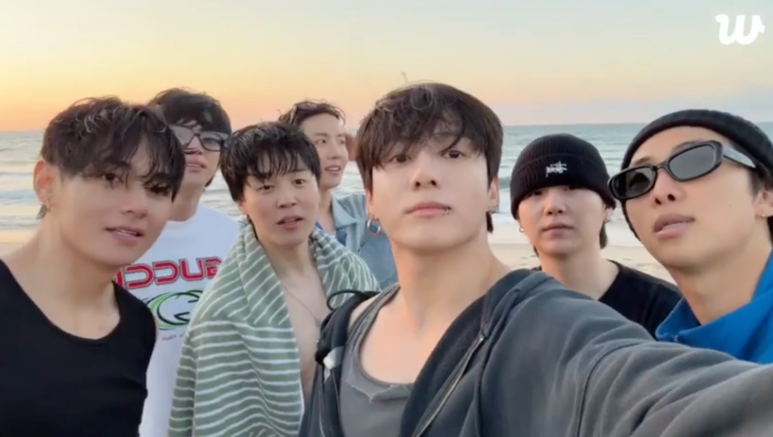 BTS Surprise Fans With Beachy OT7 Livestream