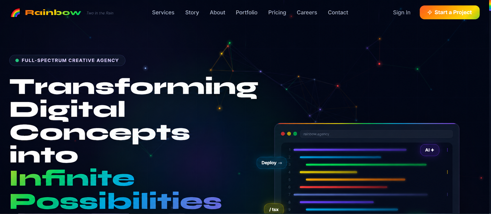 Rainbow - Animated Creative Agency & IT Company Template preview