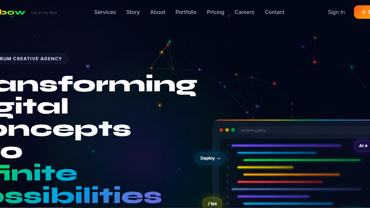 Rainbow Animated Agency Template Preview