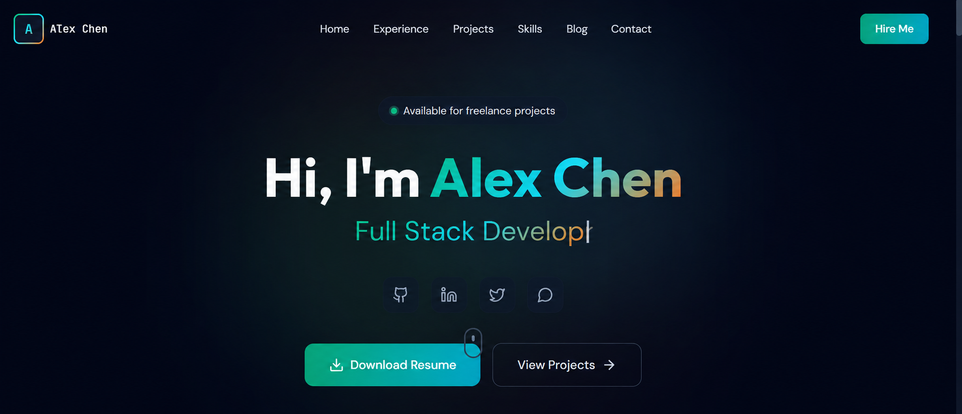 Developer portfolio with mdx blog preview