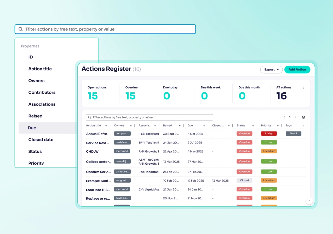 Actions Register
