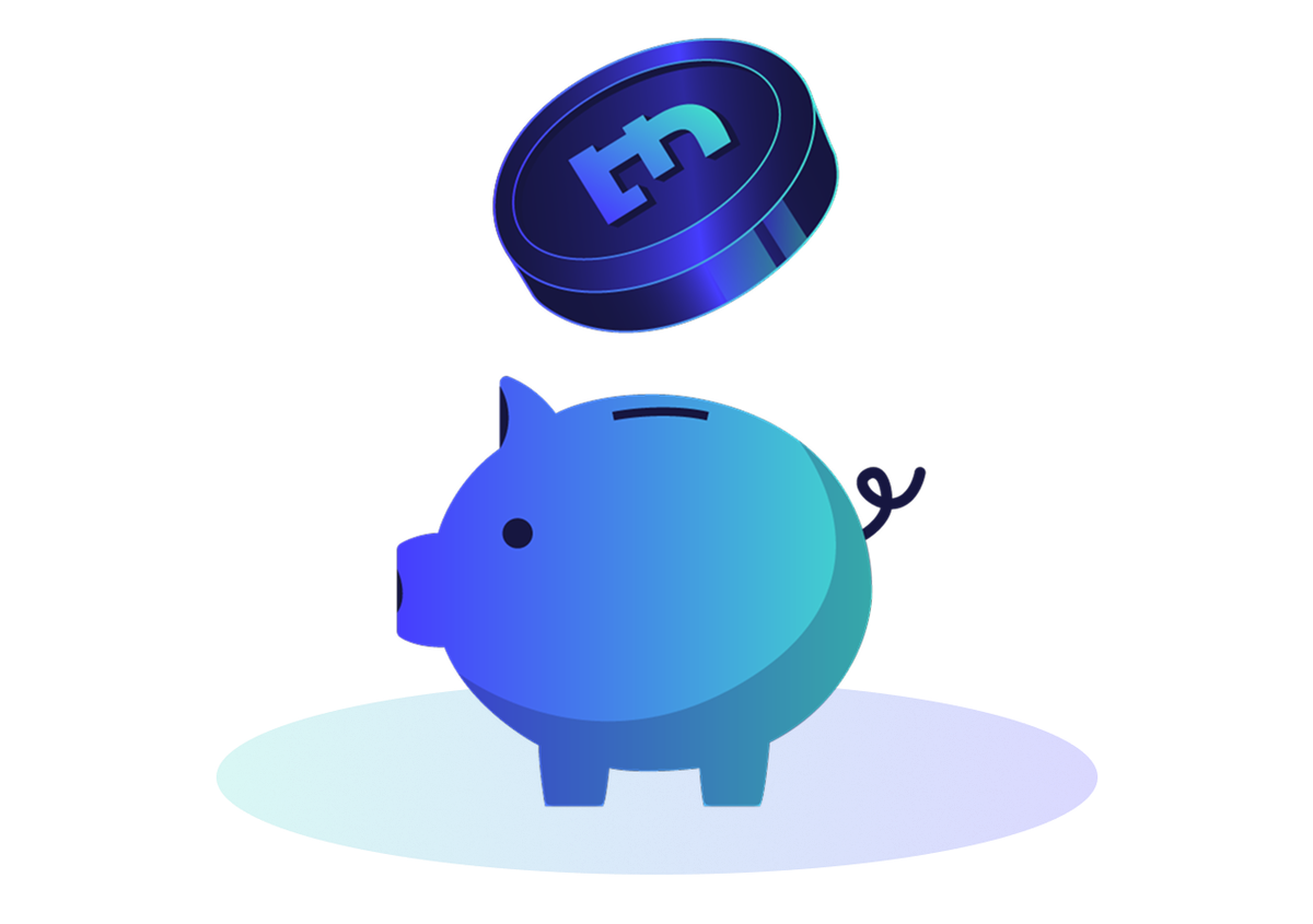 piggybank with coin