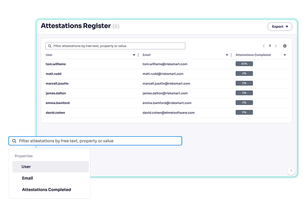 Attestations register