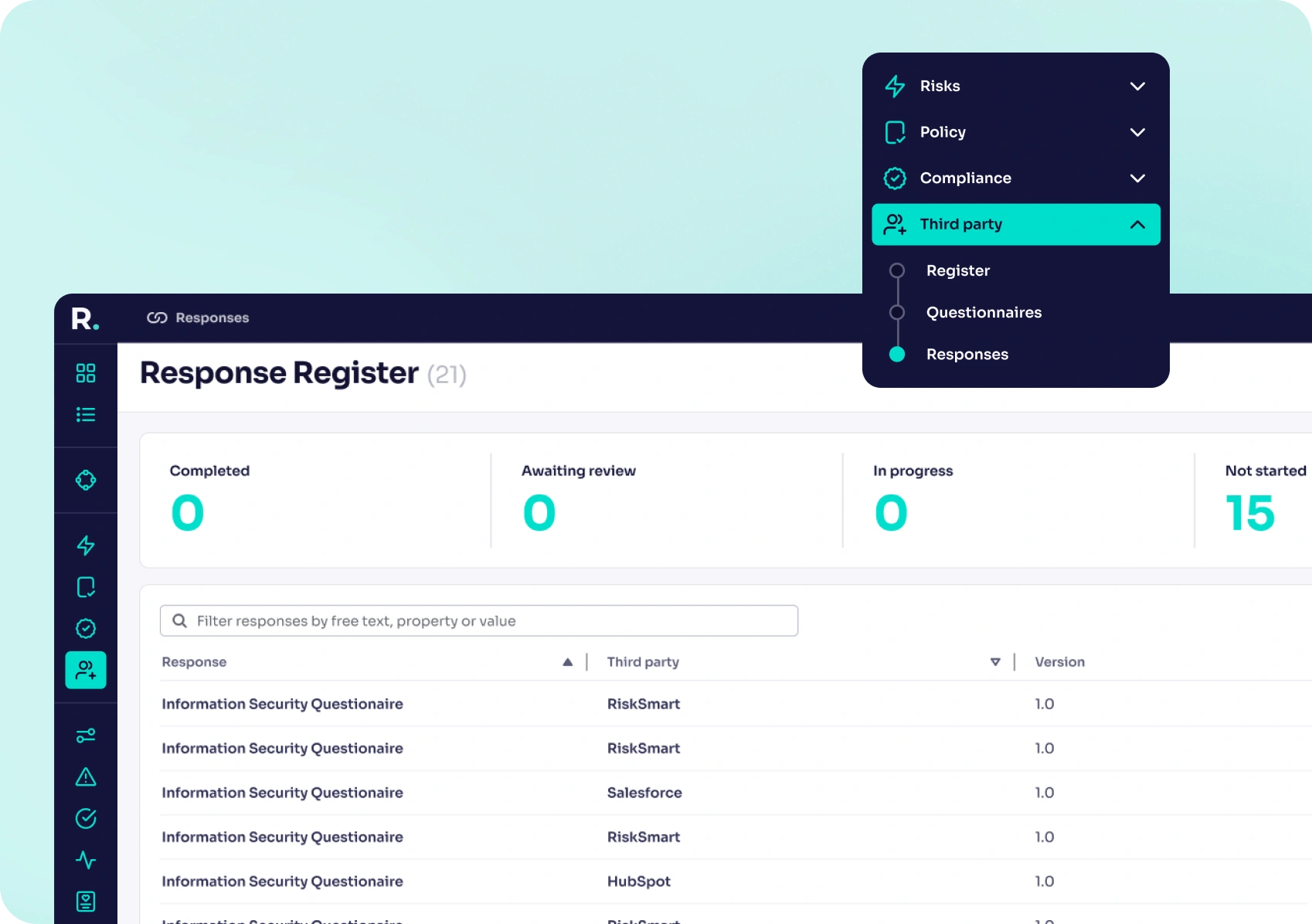  Track third-party compliance