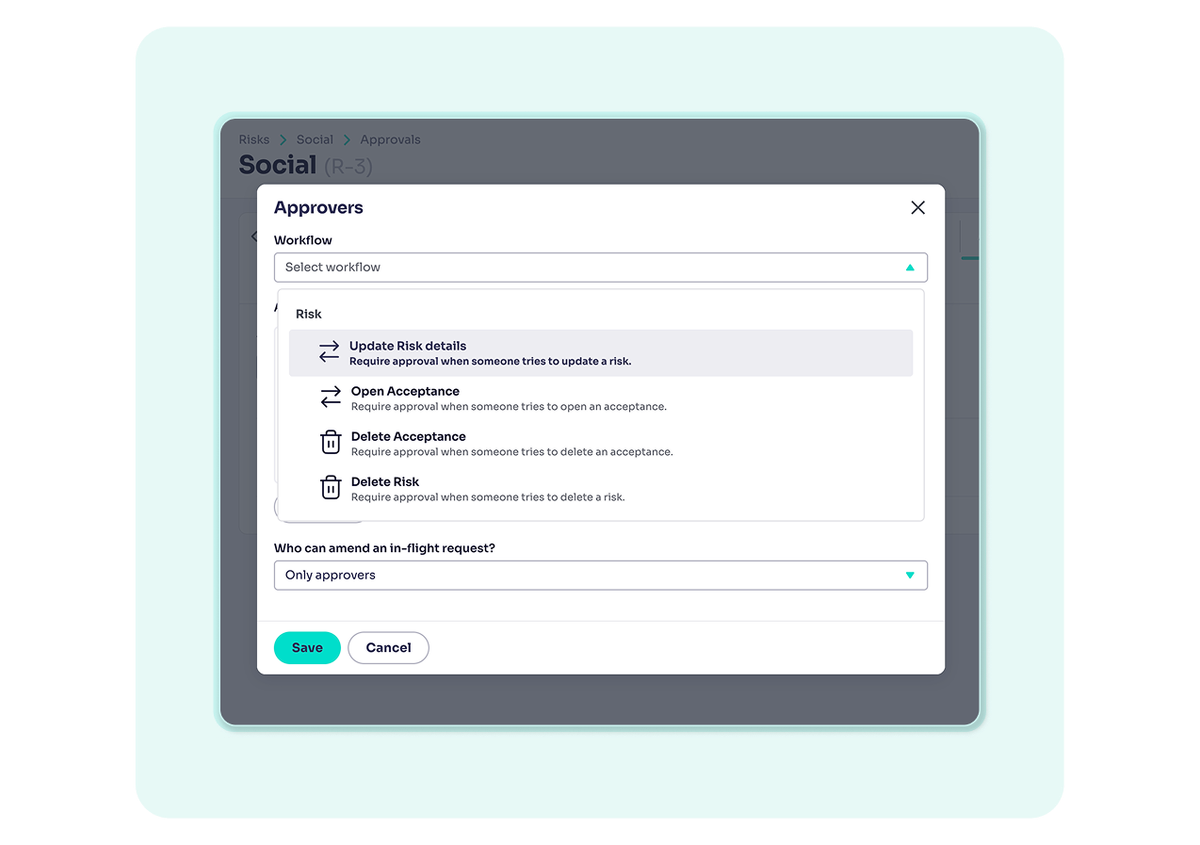 Add approvers feature within platform
