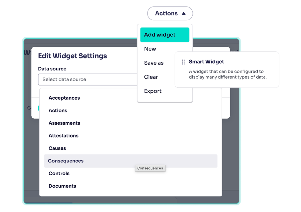 edit widgets on dashboard