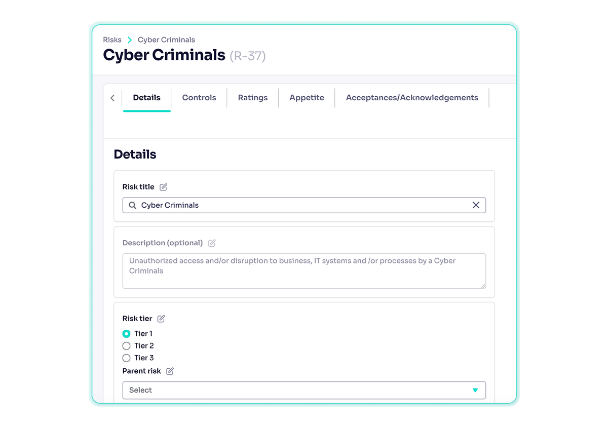 details of a risk in platform