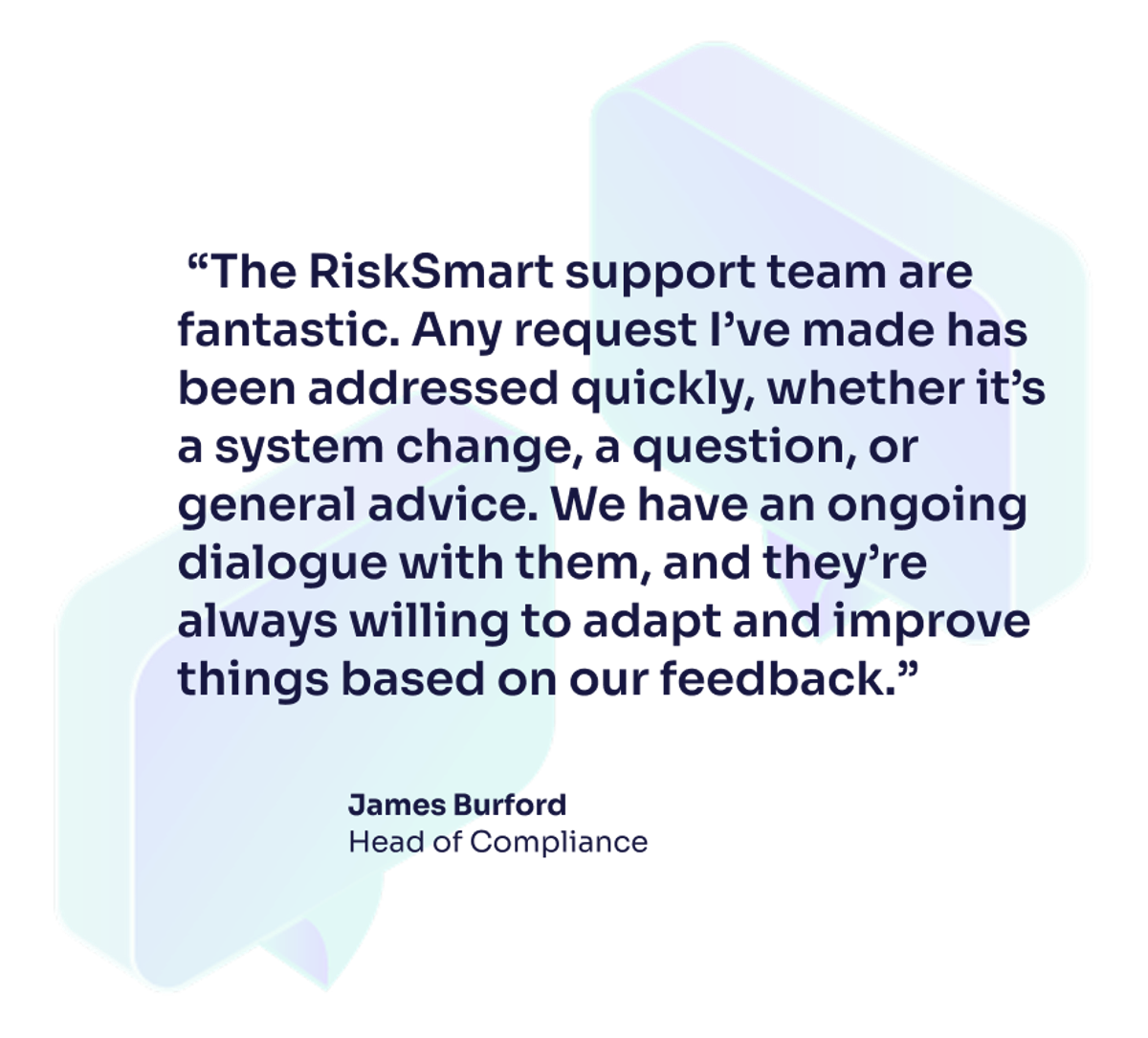 testimonial from James Burford