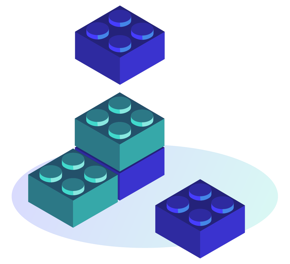 building blocks representing platform modules