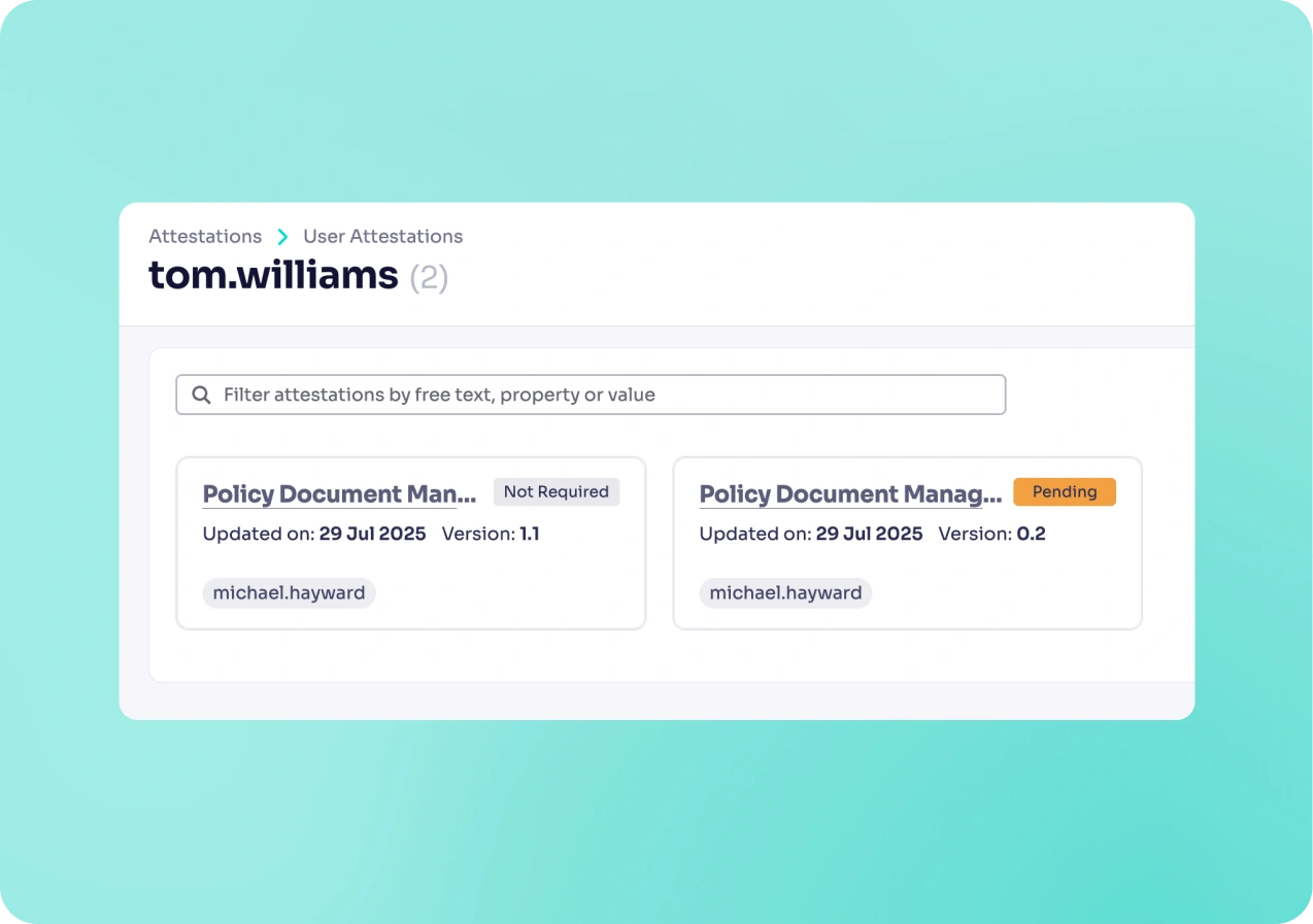 Track attestations automatically