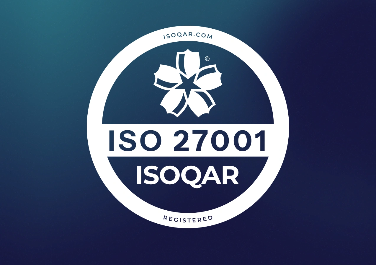 ISO27001 ISOQAR badge