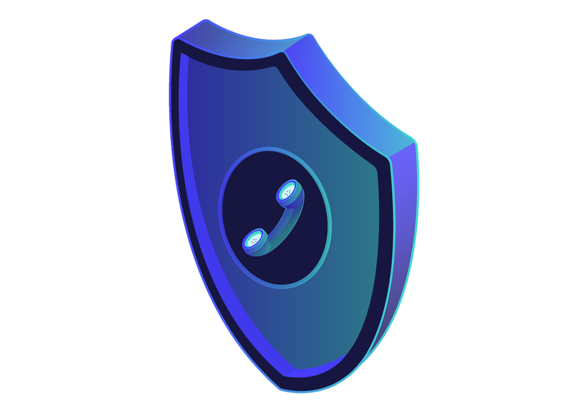 Shield with a phone