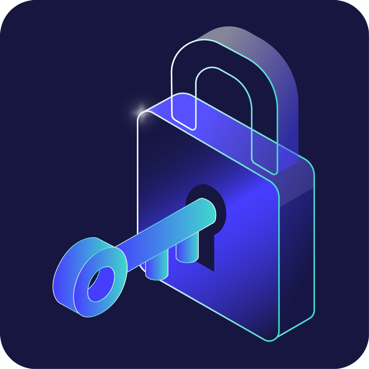 security padlock with a kay