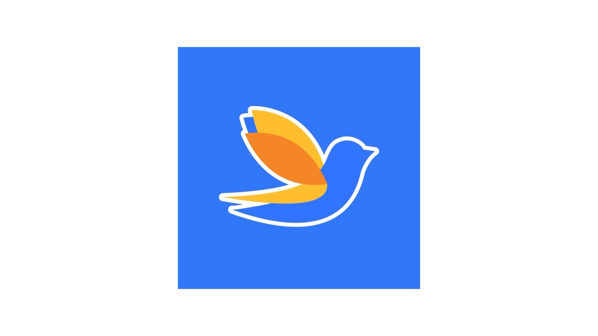 Avatar da Pavan para redes sociais, com o pássaro sobre azul.