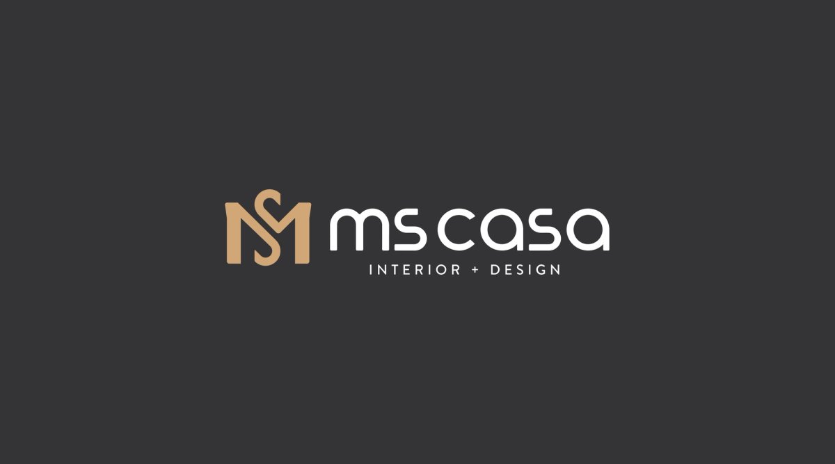 Cartão de visitas da MS Casa, frente em grafite.