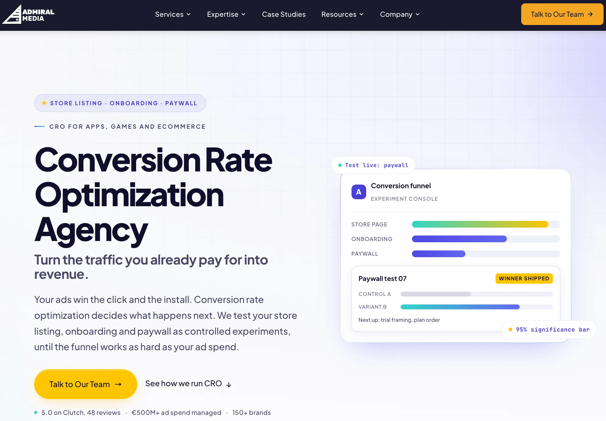 AdmiralMedia app conversion optimization services