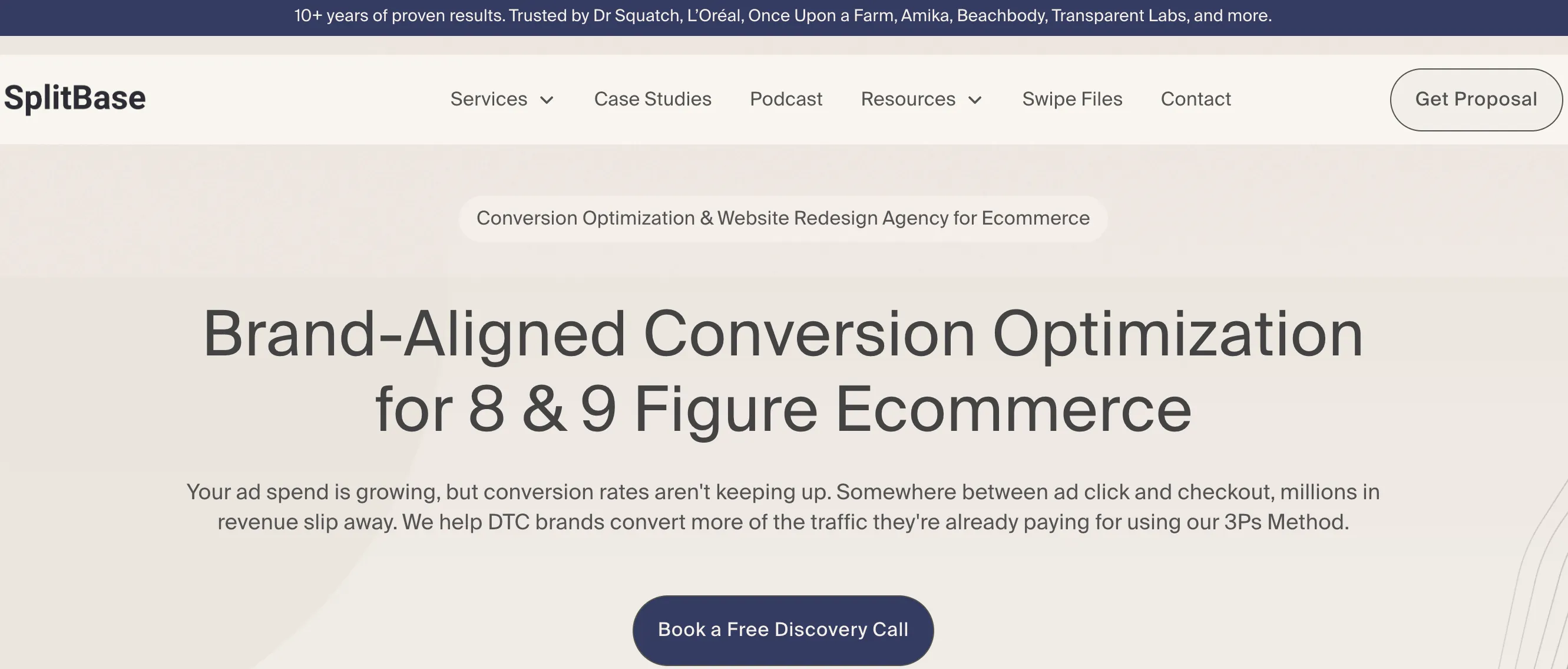 top agency for eCommerce conversion rate optimization - splitbase