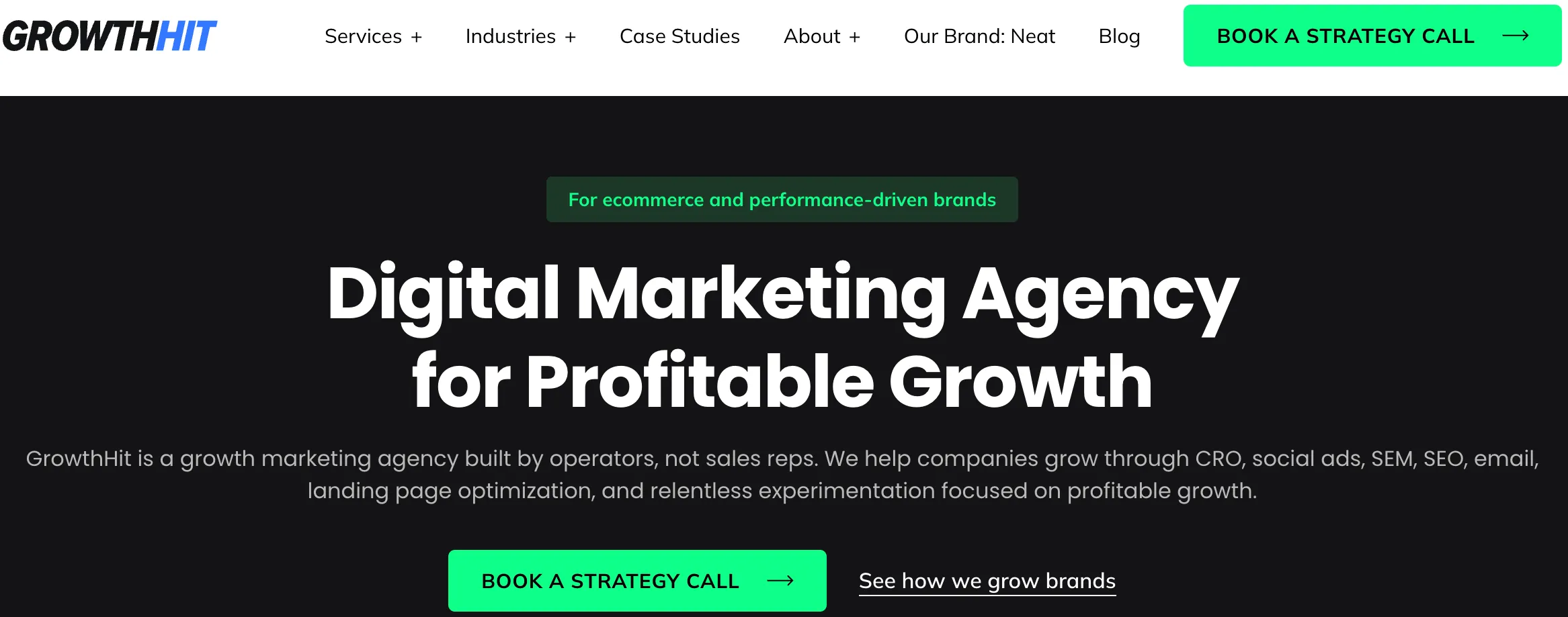 ecommerce marketing conversion rate optimization firm - Growthhit