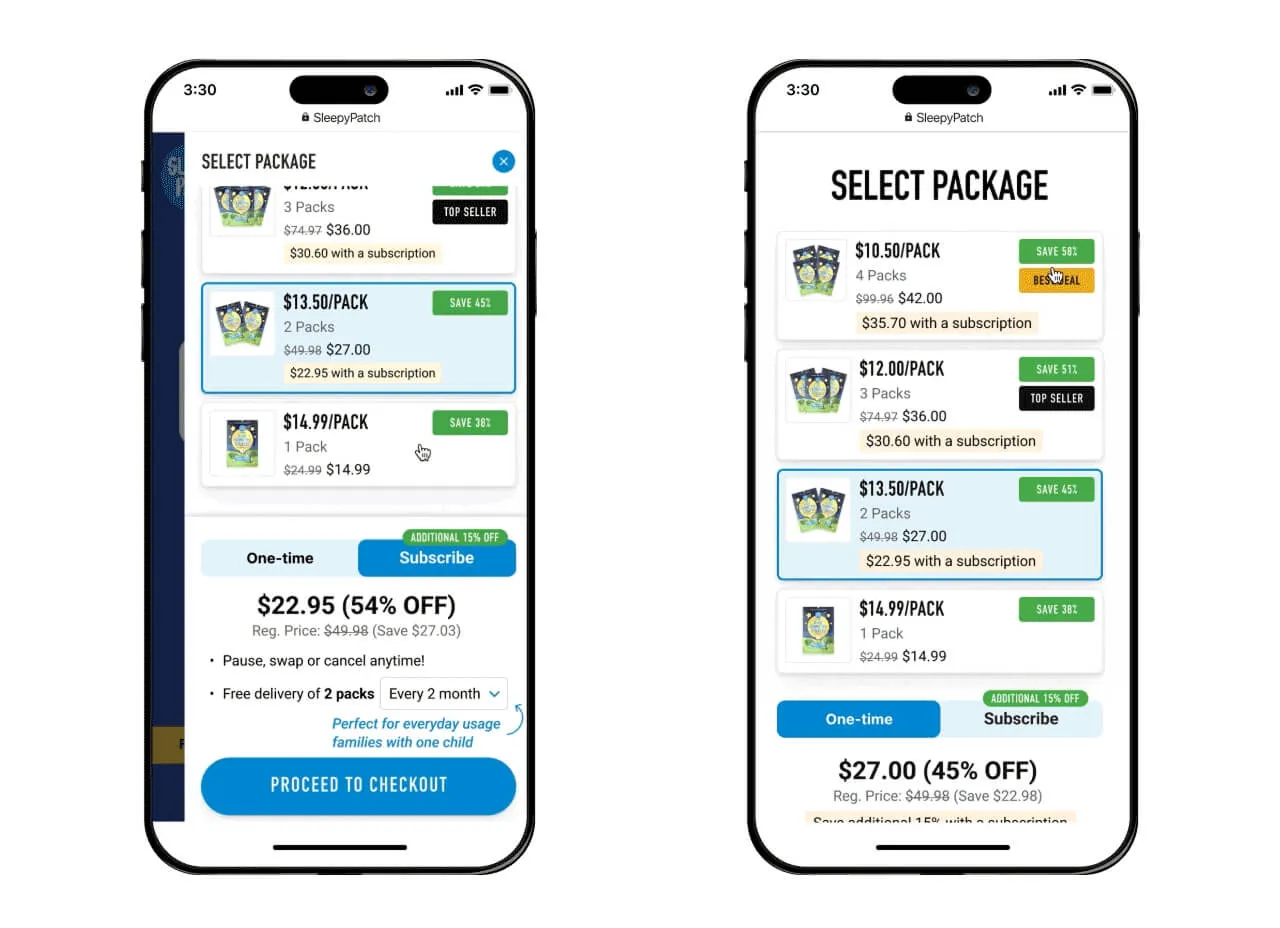 Conversion Rate Store introduced Subscribe & Save on the product page