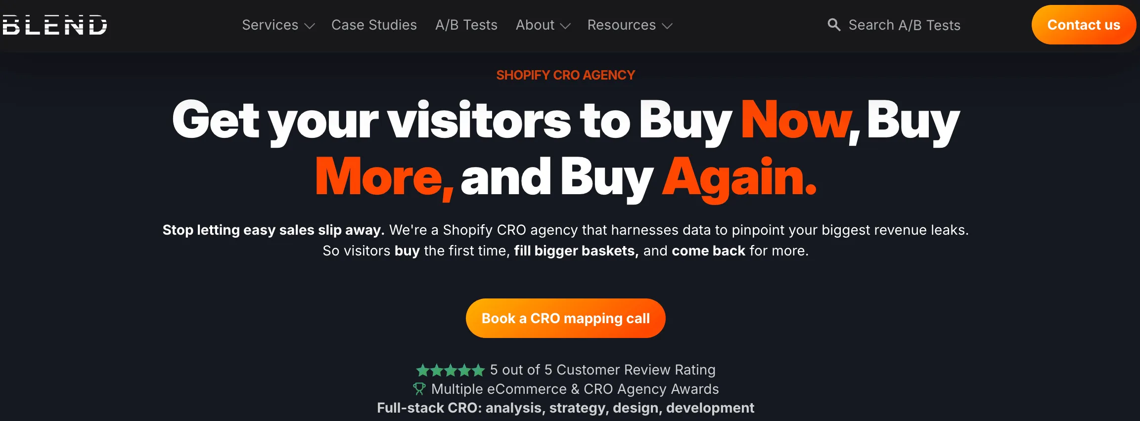 leading cro agency for ecommerce sites Blend Commerce