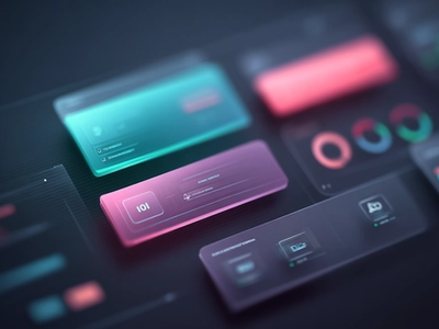 Illustration moderne et colorée d'une check-list IA pour PME-ETI, avec des éléments holographiques représentant l'automatisation des tâches métiers, dans un design professionnel premium.