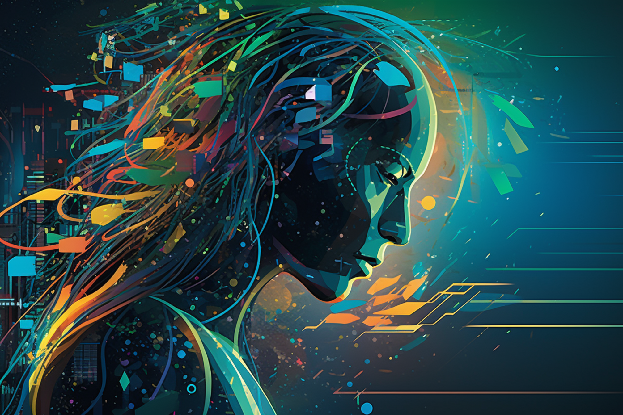 Illustration comparant une IA générique standardisée à une IA personnalisée unique pour les processus métiers, avec des agents IA adaptés aux entreprises – Cogity