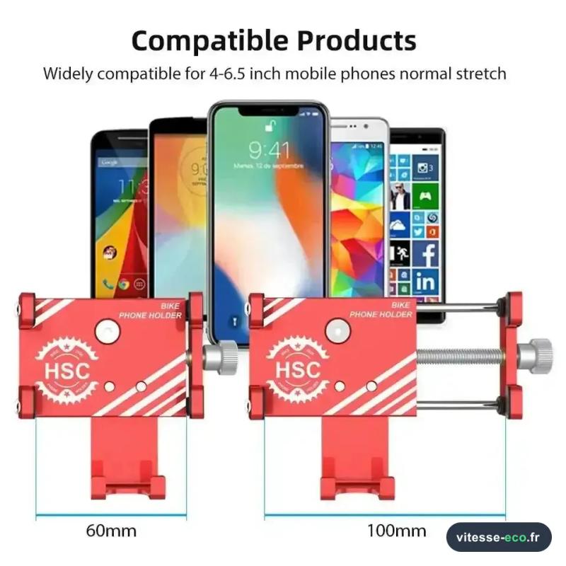 HSC Aluminium Handyhalter fiets - GSM houder - Universal - Handyhalter scooter