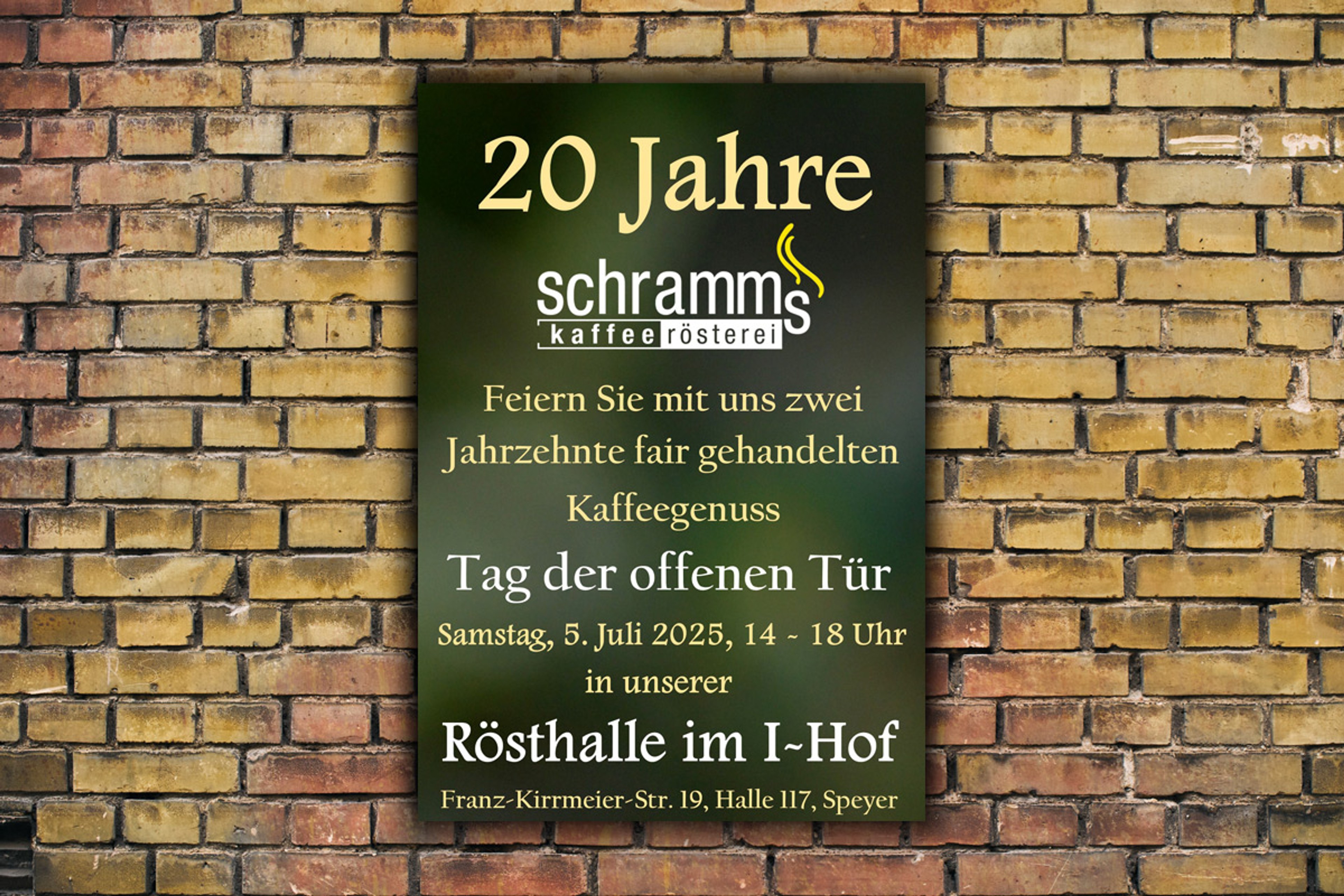 Tag der offenen Tür in Schramms Kaffeerösterei am 05. Juli