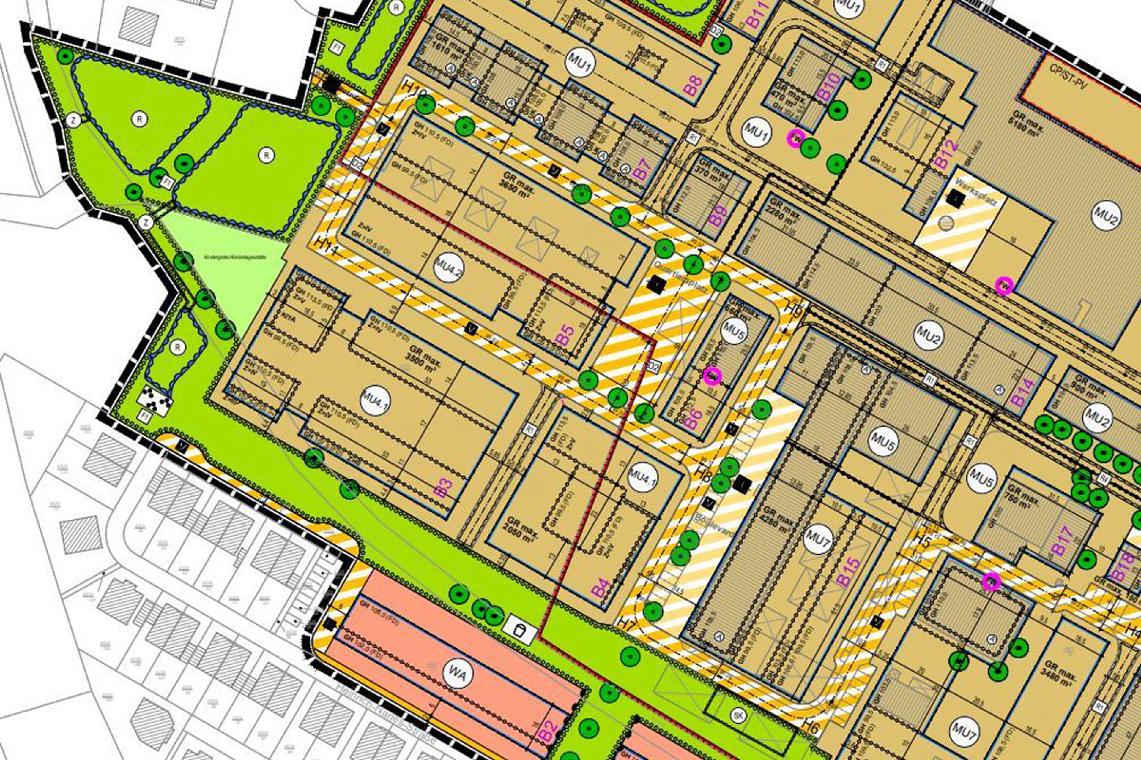 Ausschnitt B-Plan i-HOF