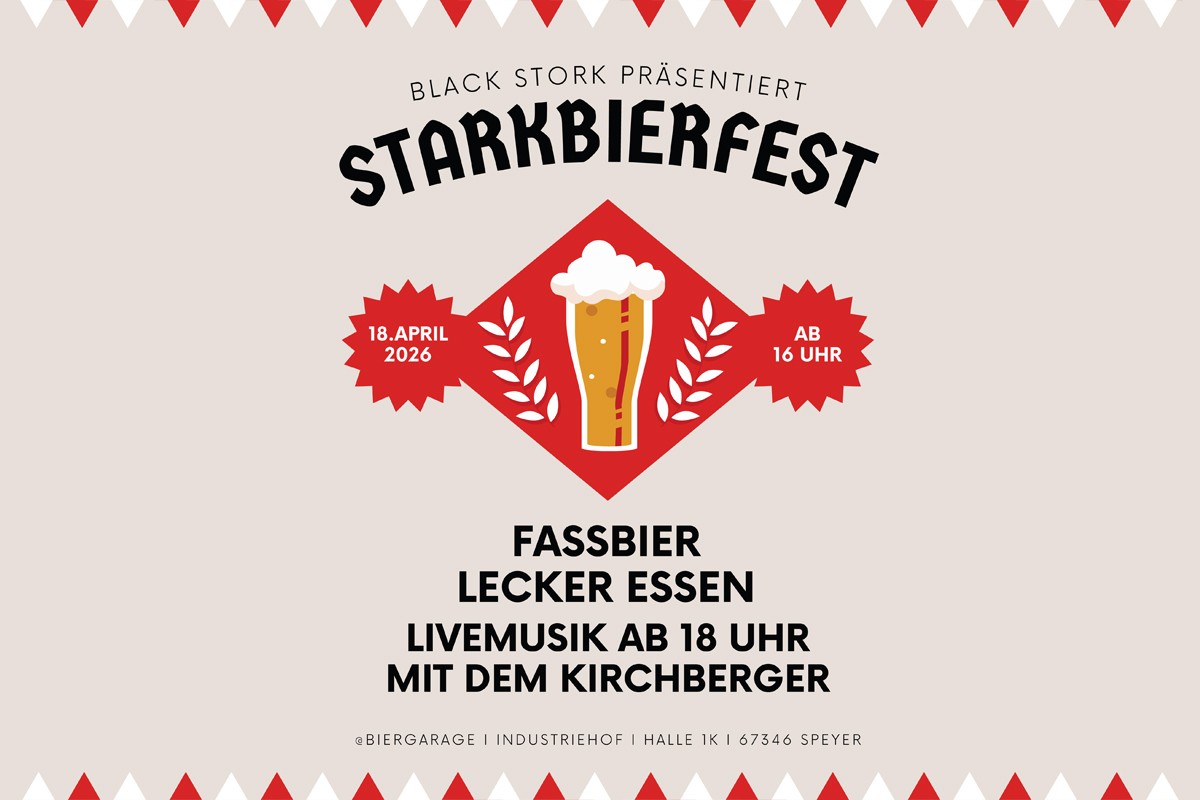 Starkbierfest in Black Storks Biergarage am 18. April